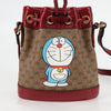 Gucci Doraemon Bucket Bag Printed Mini GG Coated Canvas