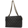 Chanel Vintage Chain Flap Shoulder Bag Caviar Skin