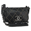 Chanel Wild Stitch chain Flap Shoulder Bag Leather