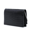 Secondhand Saint Laurent Croc Embossed Leather Monogram Kate Tassel Wallet on Chain