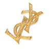 Secondhand Saint Laurent Gold Plated Cassandre Pin Brooch