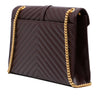 Secondhand Saint Laurent Large Chevron Grain de Poudre Monogram Envelope Bag