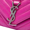 Secondhand Saint Laurent Medium Chevron Sheepskin Monogram College Shoulder Bag