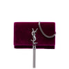Secondhand Saint Laurent Small Velvet Monogram Kate Tassel Crossbody