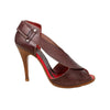 Secondhand Vivienne Westwood Brown Leather Peep-Toe Sandals - '00s