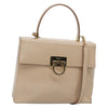 Salvatore Ferragamo Gancini Convertible Top Handle Leather