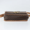 Celine Vintage Macadam Circle Logo Canvas and Leather