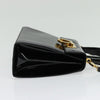 Salvatore Ferragamo Gancini Convertible Top Handle Patent Leather