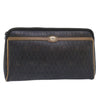 Christian Dior Vintage Honeycomb Zip Canvas and Leather