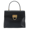 Salvatore Ferragamo Gancini Convertible Top Handle Leather