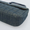 Chanel Chocolate Bar Mademoiselle Top Handle Quilted Denim