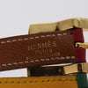 Hermes Double Hole Buckle Belt Metal and Leather