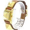 Hermes Medor Quartz Plated Metal and Leather