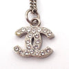 Chanel Vintage CC Logo Chain Charm Pendant silver plated