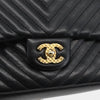 Chanel Double Chevron Flap Quilted Leather