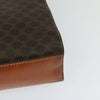 Celine Vintage Macadam Circle Logo Canvas and Leather