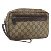 Gucci Wristlet Clutch GG Coated Canvas