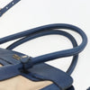 Prada Cuir Frame Convertible Tote Canvas and Saffiano Leather