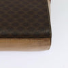 Celine Vintage Macadam Circle Logo Canvas and Leather