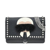 Fendi Karlito Wallet on Chain Studded Saffiano Leather