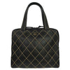 Chanel Surpique Zip Around Satchel Quilted Leather