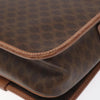 Celine Vintage Macadam Circle Logo Canvas and Leather