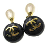 Chanel Vintage CC Dangle Metal with Crystals