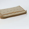 Christian Dior Vintage Honeycomb Zip Canvas and Leather