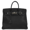 Hermes HAC Birkin Black Fjord with Palladium Hardware