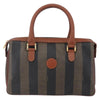 Fendi Vintage Pequin Convertible Boston Coated Canvas