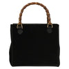 Gucci Vintage Bamboo Front Pocket Tote Suede