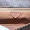 Celine Vintage Macadam Circle Logo Canvas and Leather