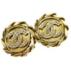 Chanel CC Button Clip-On Metal with Faux Pearl