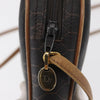 Christian Dior Vintage Honeycomb Canvas and Leather