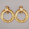 Chanel Vintage CC Round Drop Clip-On Metal