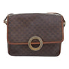 Celine Vintage Macadam Circle Logo Canvas and Leather