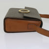 Celine Vintage Macadam Circle Logo Canvas and Leather