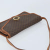 Celine Vintage Macadam Circle Logo Canvas and Leather