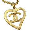 Chanel CC Heart Pendant Metal
