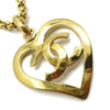 Chanel CC Heart Pendant Metal
