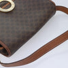 Celine Vintage Macadam Circle Logo Canvas and Leather