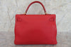 Hermes Kelly Red Clemence with Gold Hardware