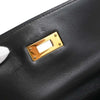 Hermes Kelly Black Box Calf with Gold Hardware