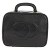 Chanel Vintage Timeless Zip Around Vanity Case Caviar
