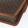 Celine Vintage Macadam Circle Logo Canvas and Leather