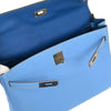 Hermes Kelly Blue Epsom with Palladium Hardware