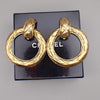 Chanel Vintage CC Round Drop Clip-On Metal