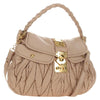 Miu Miu Madras Convertible Lock Tote Leather