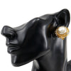 Chanel Vintage Round Clip-On Metal with Faux Pearl