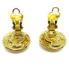 Chanel Vintage CC Round Clip-On Metal